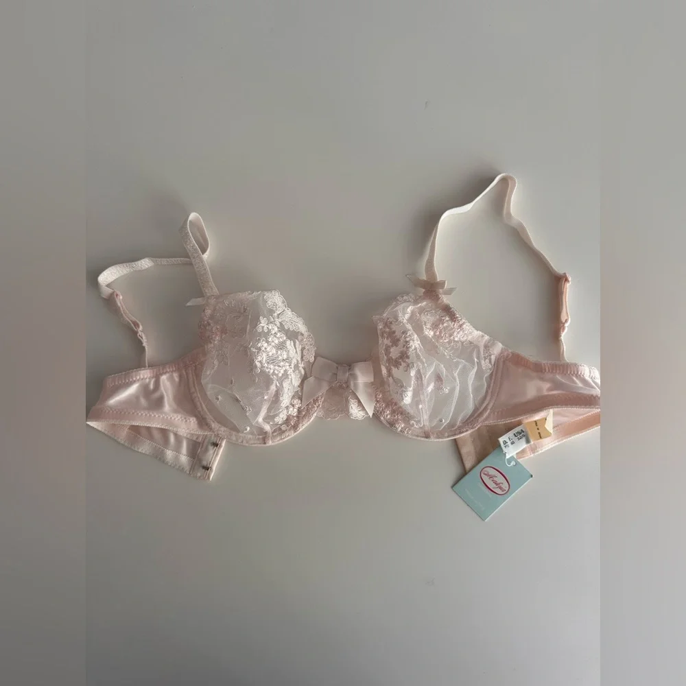 La Perla Vintage Elegant bridal Lace Pink Bra